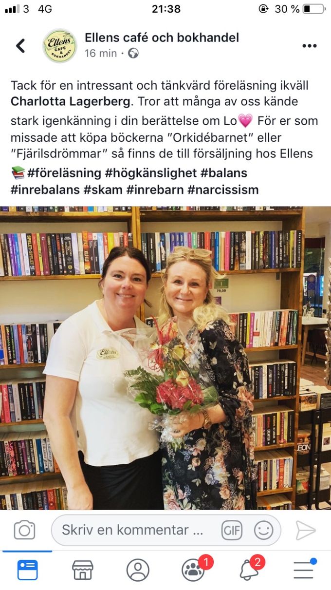 Ellens bokcafe i Ronneby