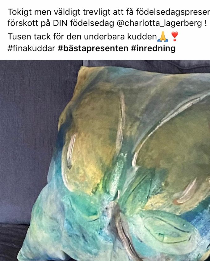 Citrus upp å ner...sammetskudde