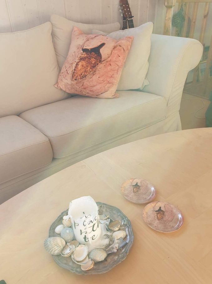 Kudde och underlägg Pink Swan